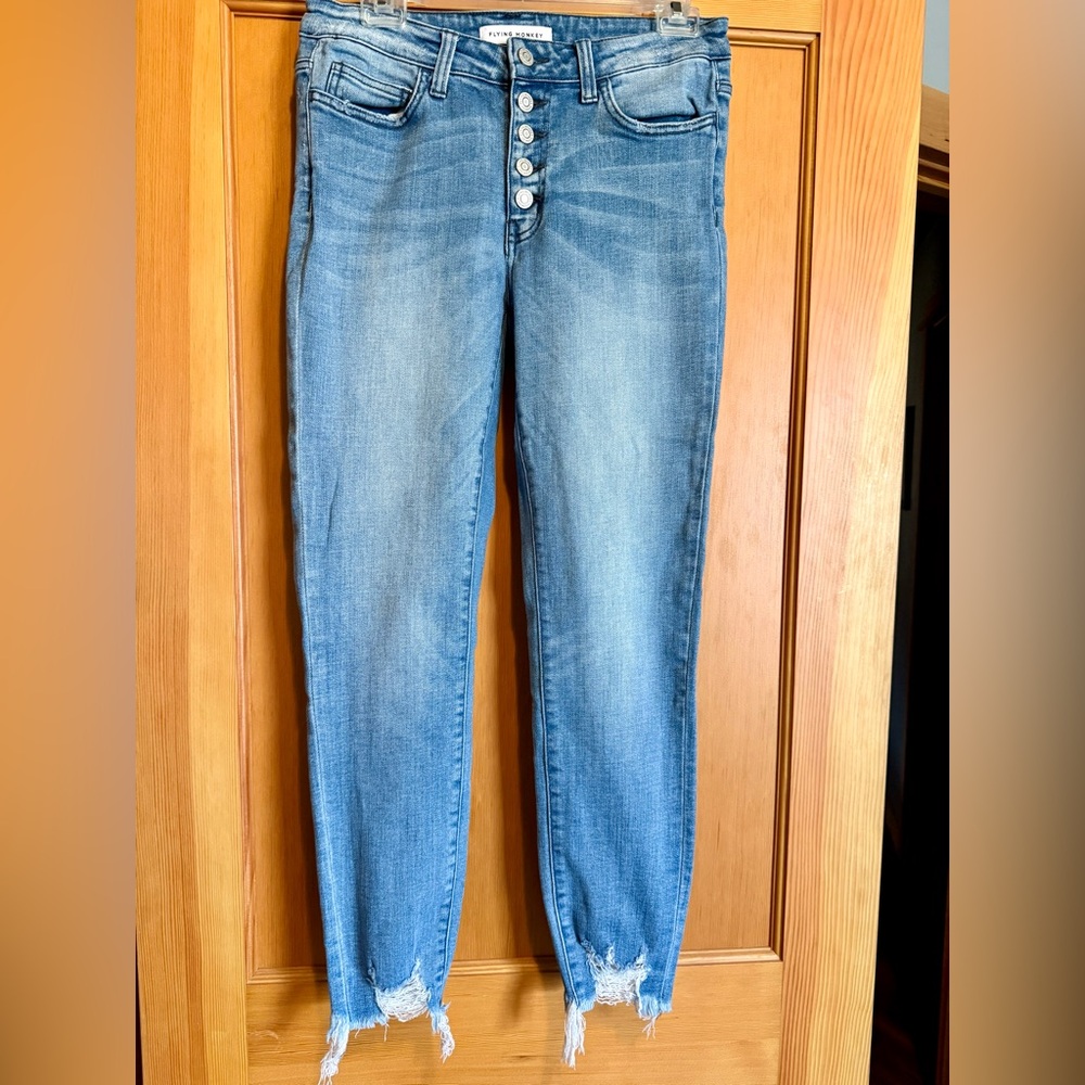 Flying Monkey Button Fly Jeans 28